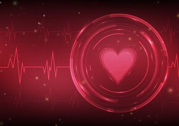 Heart Monitor Free Vector Background - vector #371705 gratis